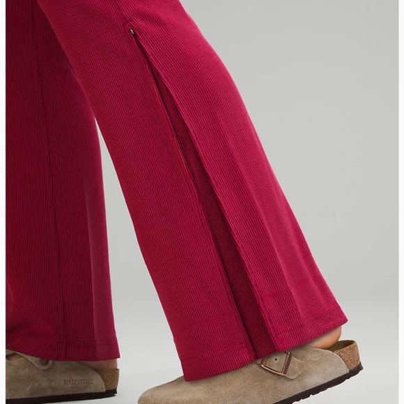 Lululemon Brushed Softstreme Ribbed Zip Flare Pants NWT 2023 - Picture 4 of 7